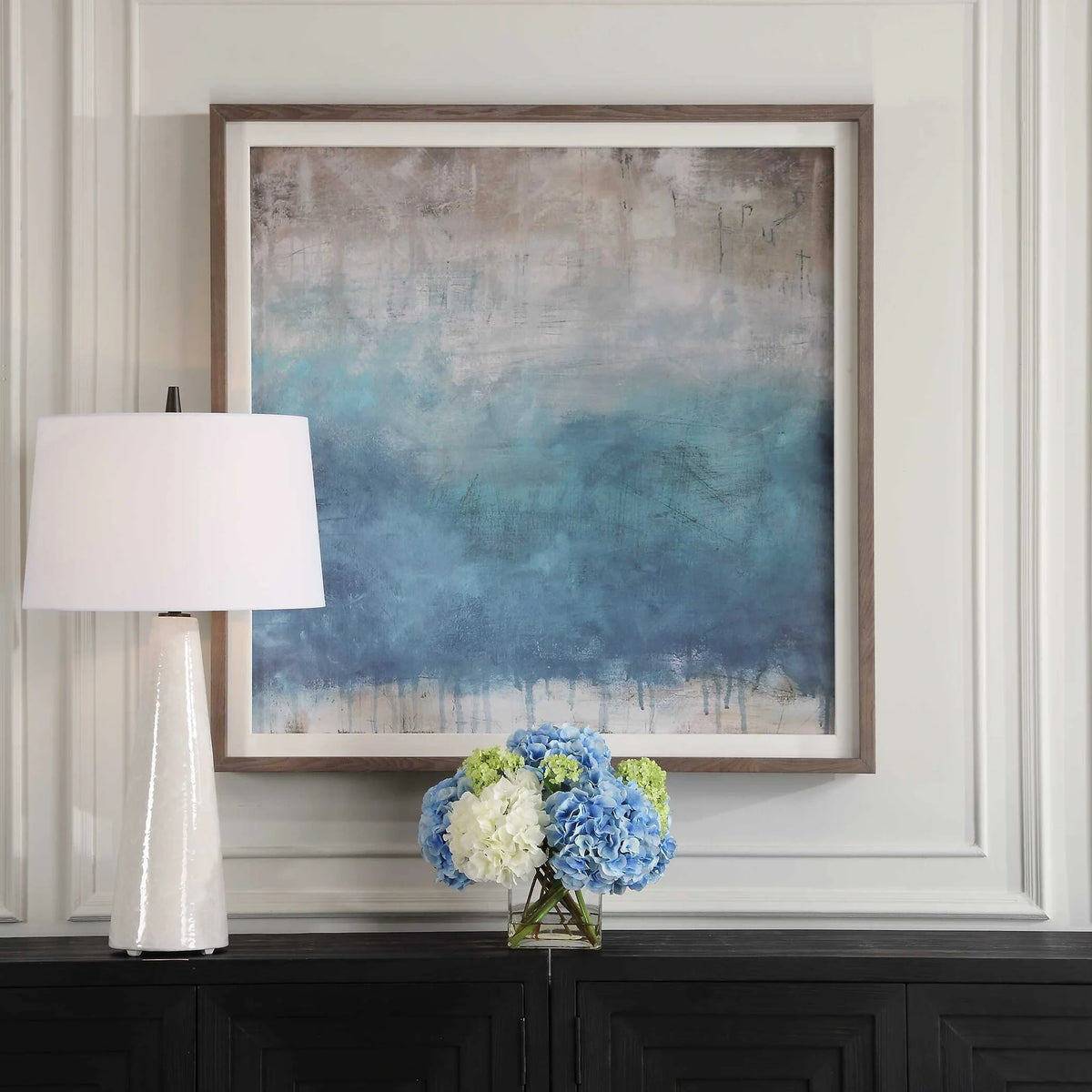 Teal Abstract Framed Print