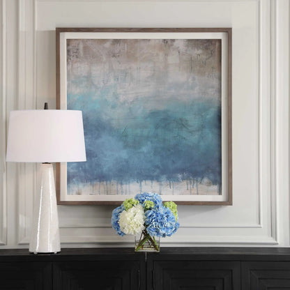 Teal Abstract Framed Print