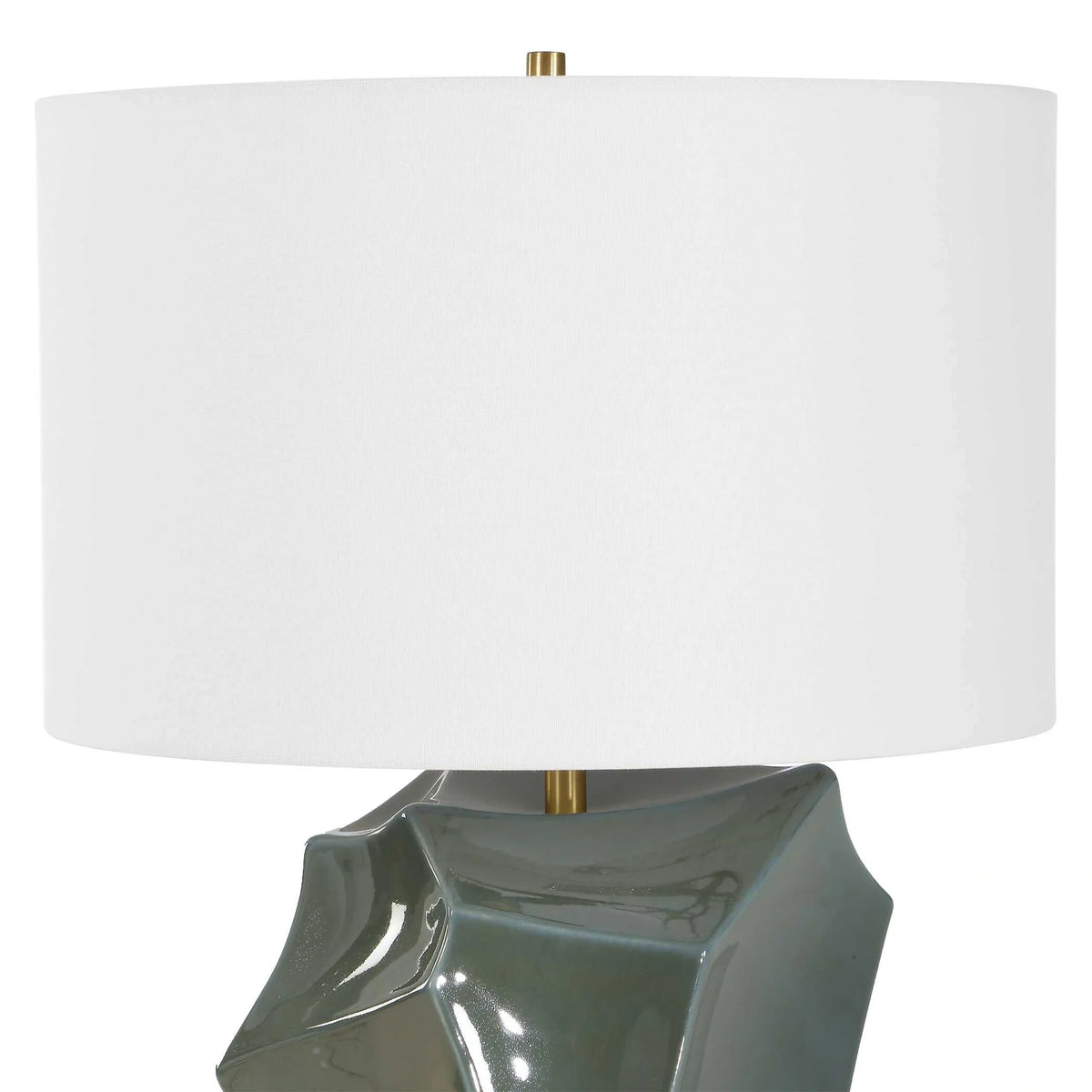 Faceted Smoky Bronze Table Lamp