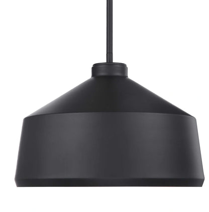 Matte Black Metal Pendant Light