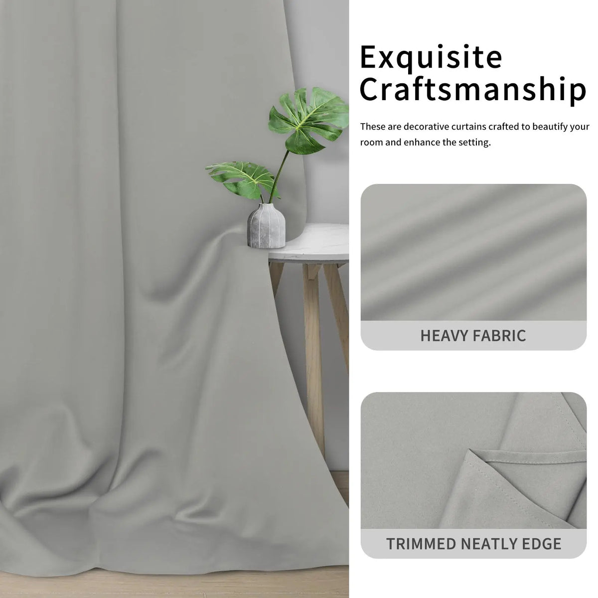 Modern Blackout Curtains | Thermal Insulated, Noise Reducing, Grommet Top | Wide Size Range, Set of 2