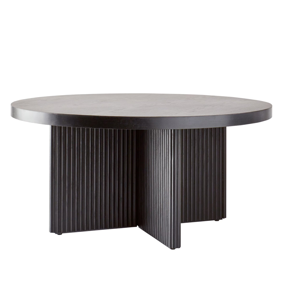 Lillian Fluted Coffee Table in Black