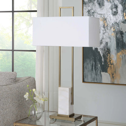 White Marble Table Lamp