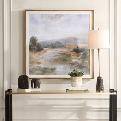 Framed River Landscape Print