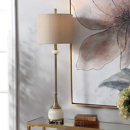 Plated Brass Buffet Lamp