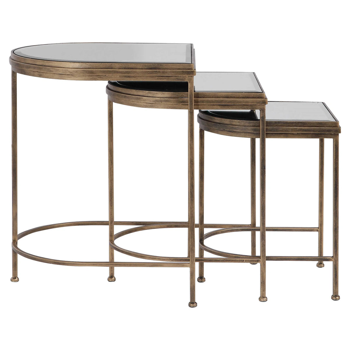Mirrored Nesting Tables, Set of 3