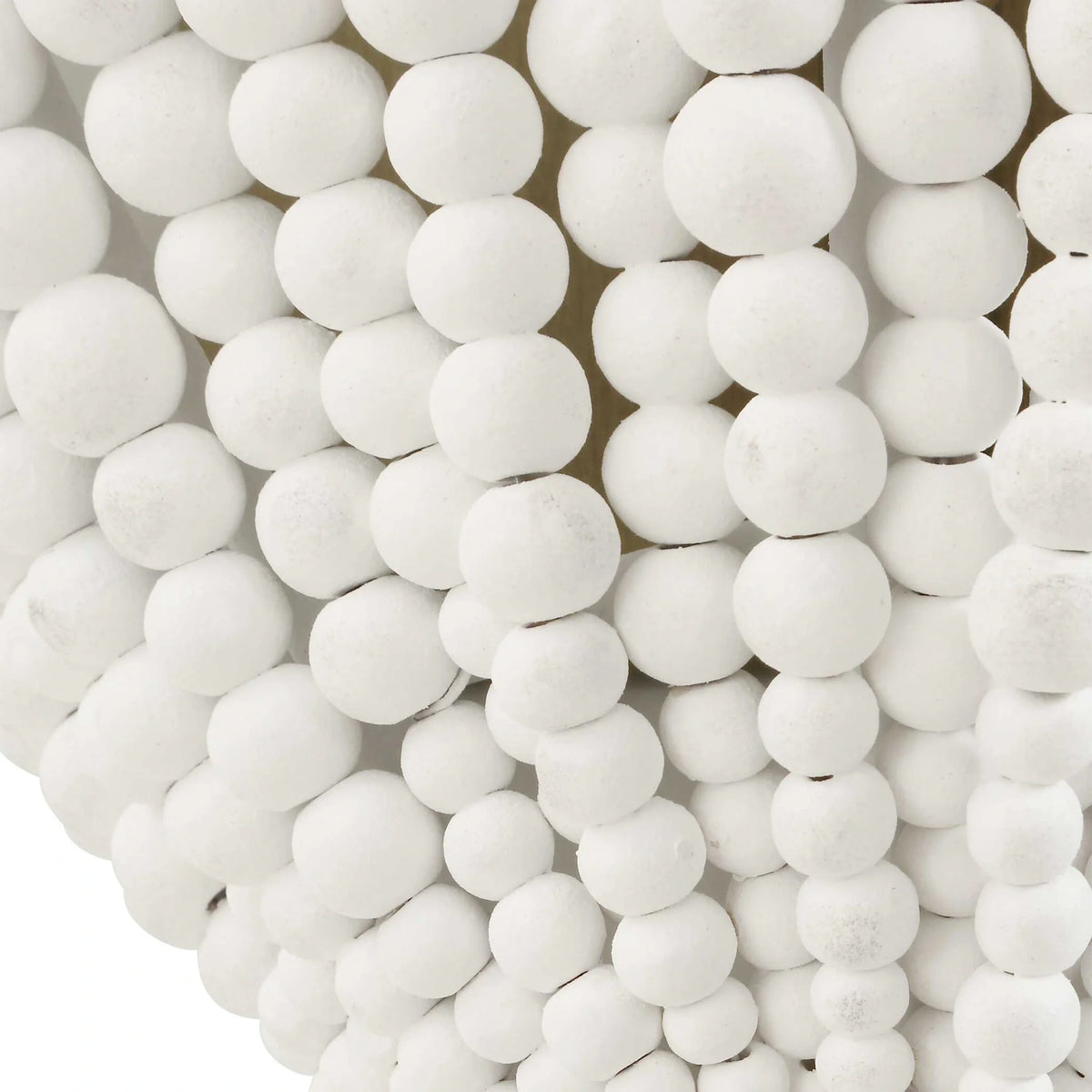 1 Light White Beaded Sconce