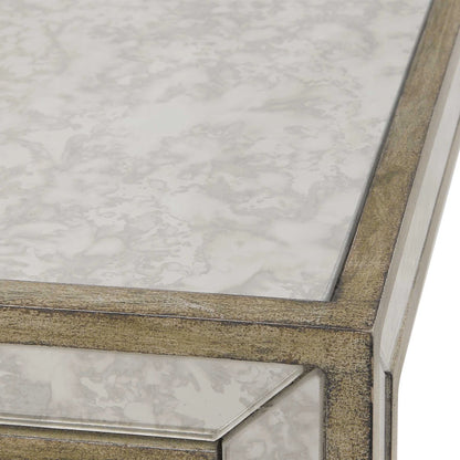 Mirrored End Table