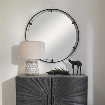 Round Iron Mirror