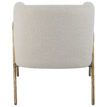 Boucle Barrel Accent Chair