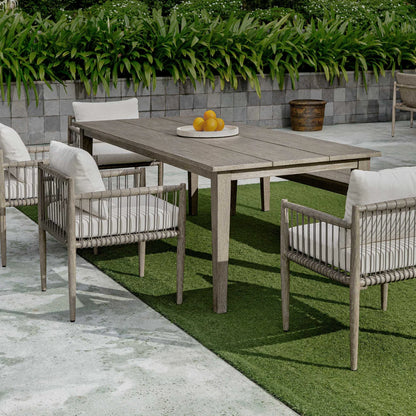 Weathered Mahogany Outdoor Dining Table