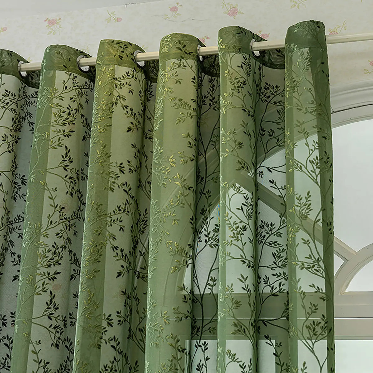 American Luxury Embroidered Vintage Window Curtains