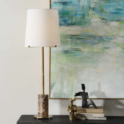 Brown Marble Buffet Lamp