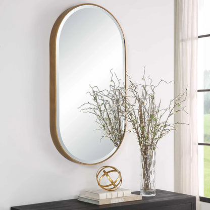 Oval Gold Mirror