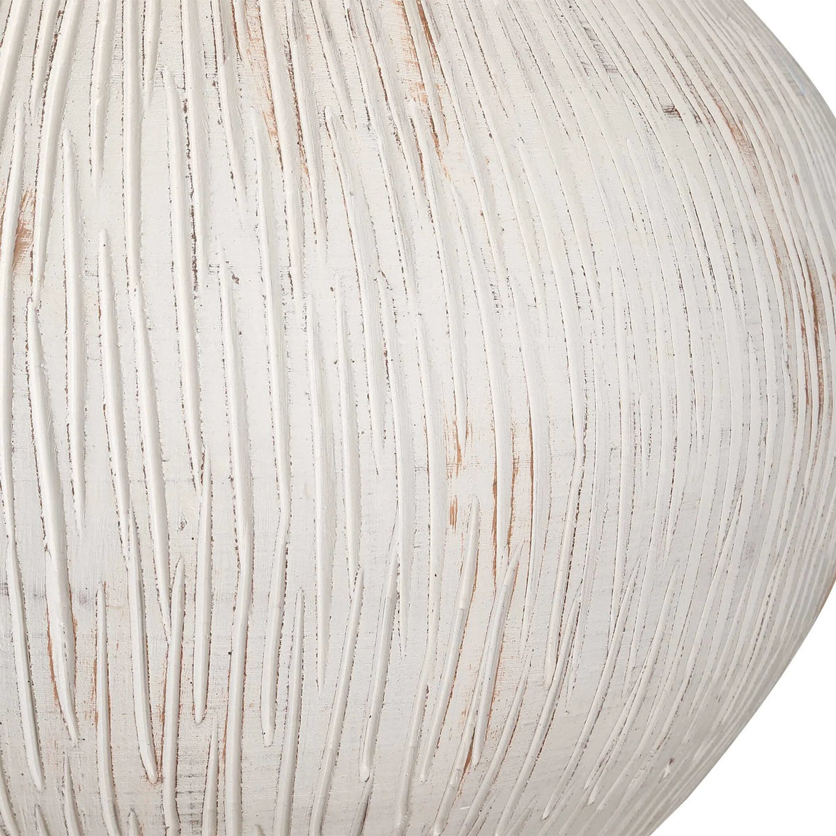 Aged White Table Lamp