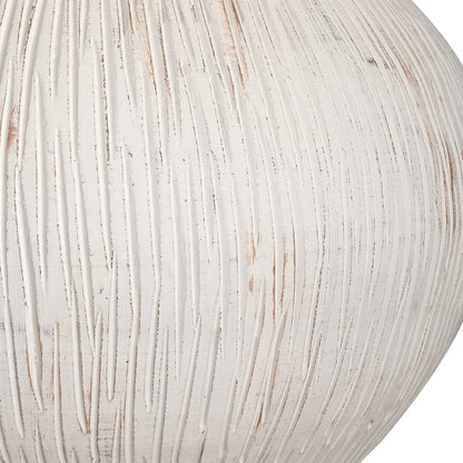 Aged White Table Lamp