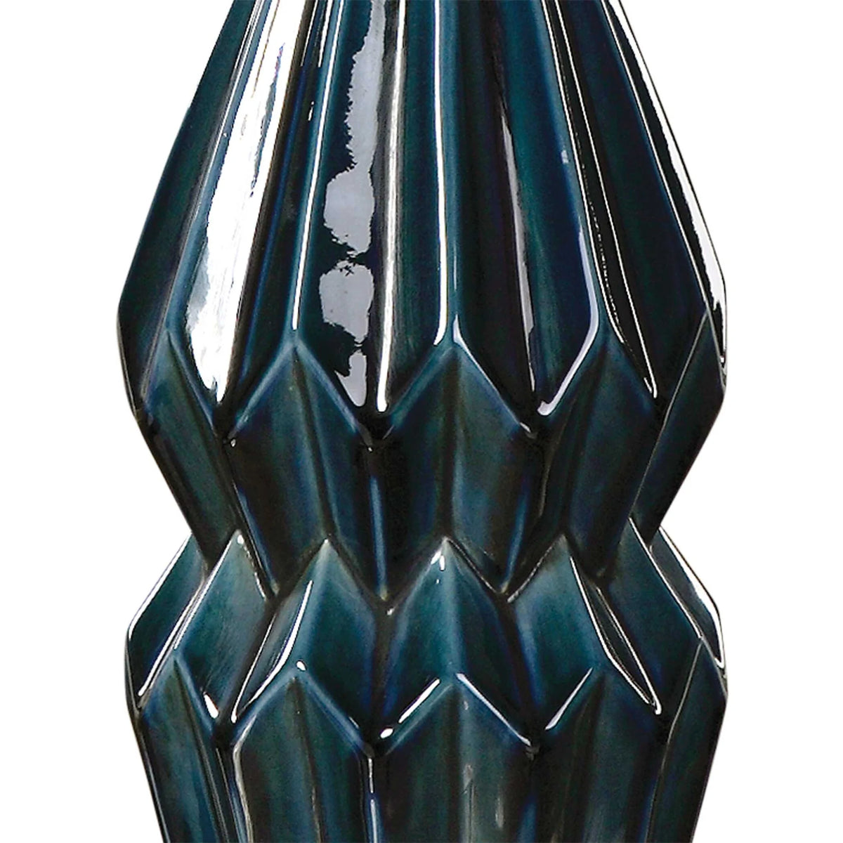 Prussian Blue Ceramic Table Lamp