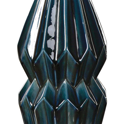 Prussian Blue Ceramic Table Lamp