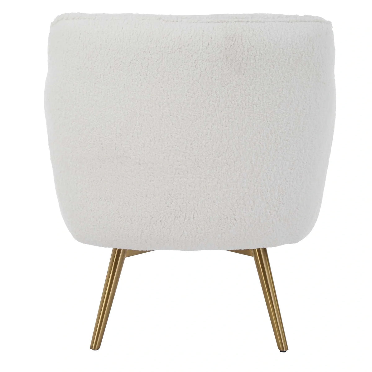 White Sheepskin Swivel Chair
