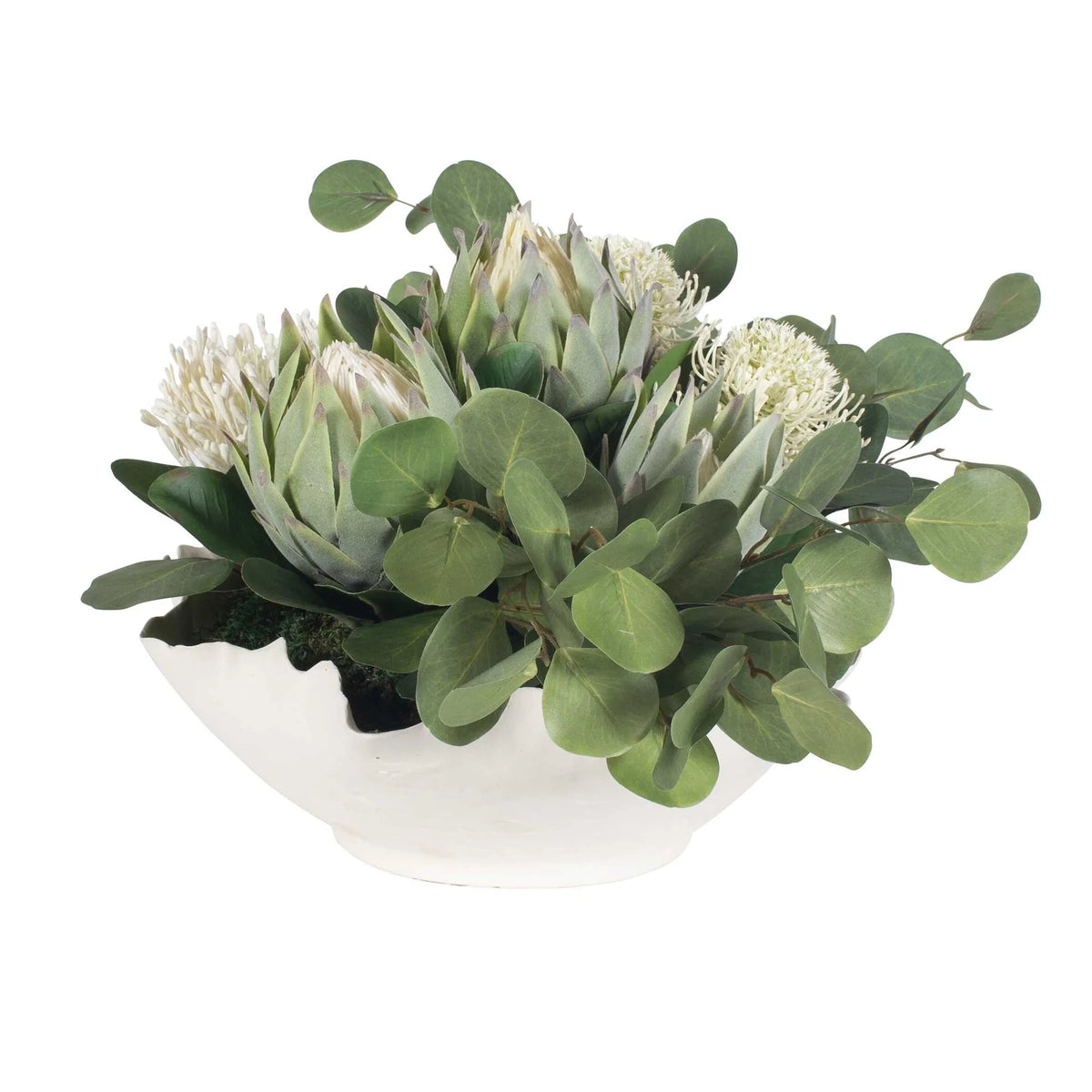 Blooms White Bowl Centerpiece