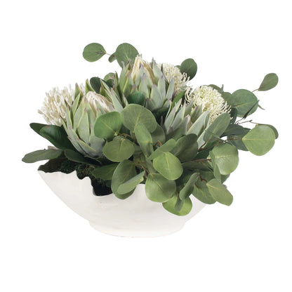 Blooms White Bowl Centerpiece