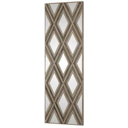 Geometric Argyle Pattern Wall Mirror