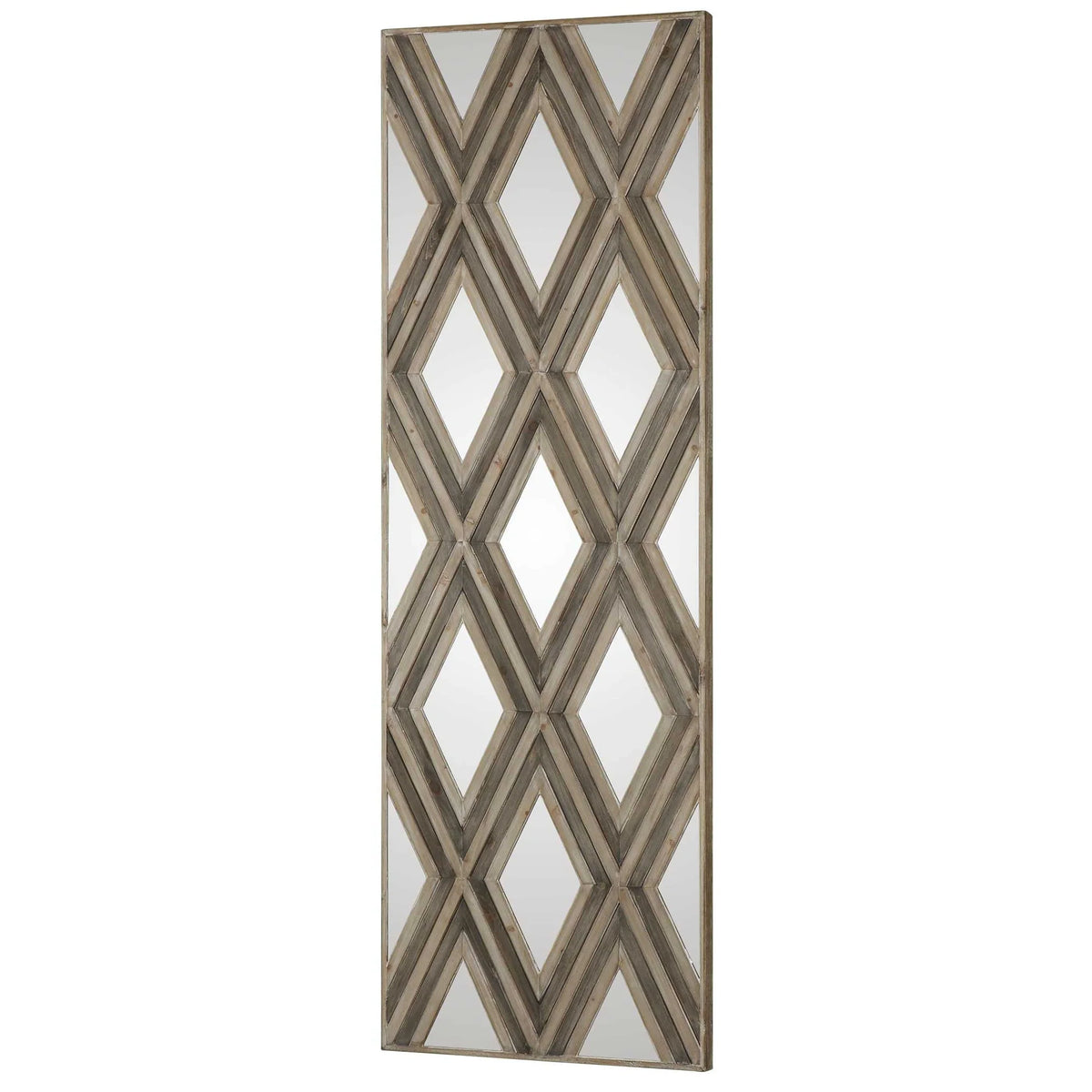 Geometric Argyle Pattern Wall Mirror