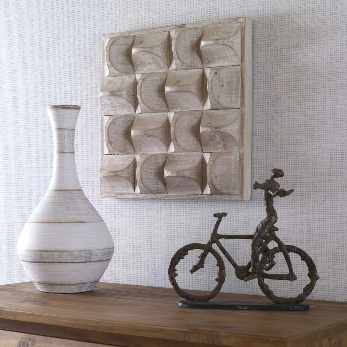 3D Scooped Wood Wall Panel
