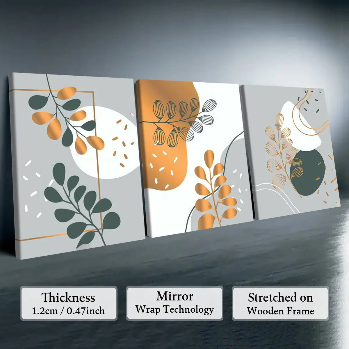 Elevate Your Space with Our 3-Piece Wooden-Frame Canvas Print Set – Stunning Geometric Pattern for Modern Home Decor!