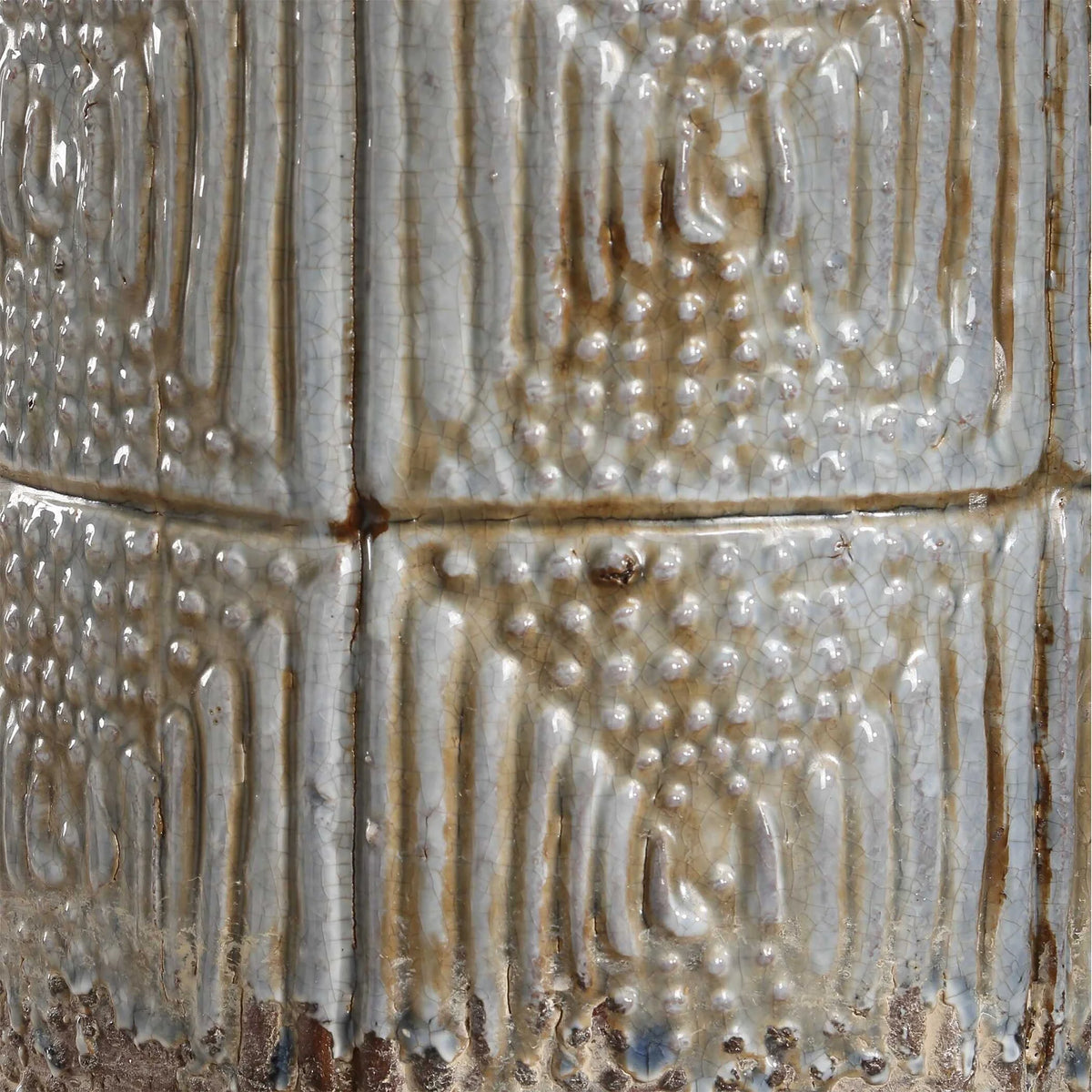 Dusty Gray Etched Table Lamp
