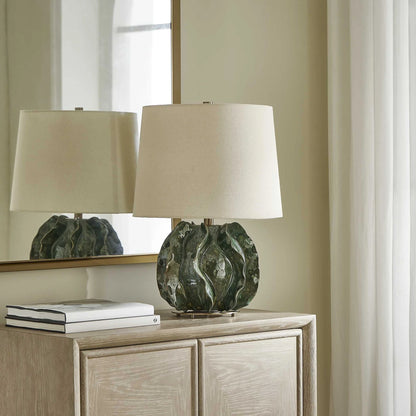 Deep Green Ceramic Table Lamp