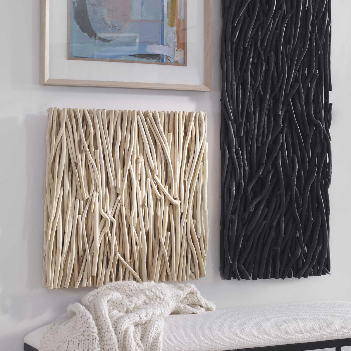 Teak Branch Wall Panel