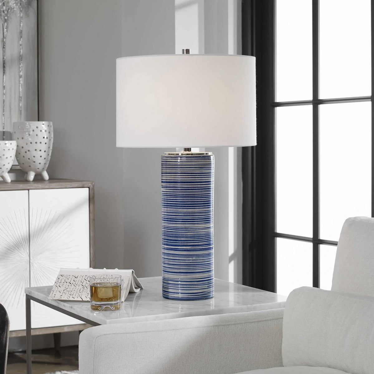 Striped Table Lamp