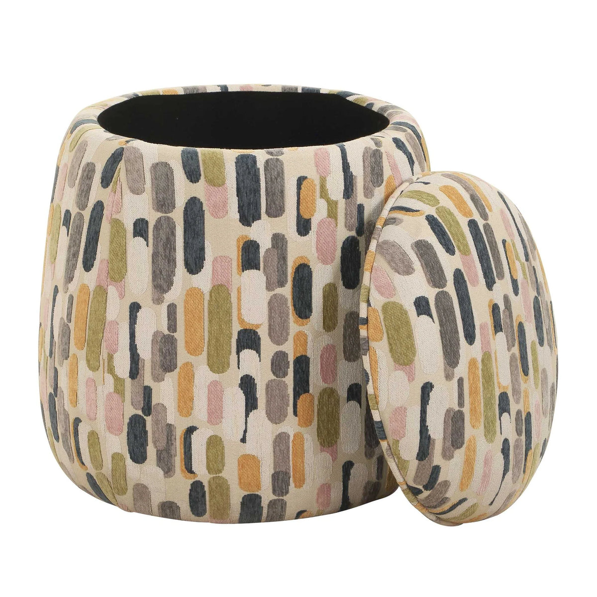 Upholstered Multi-Color Ottoman