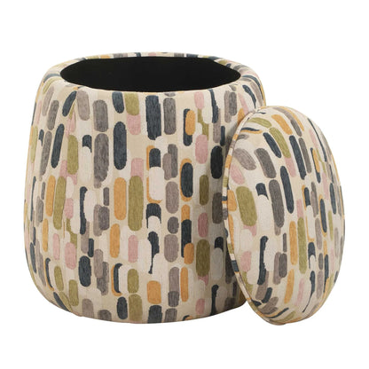 Upholstered Multi-Color Ottoman