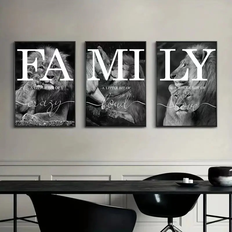 3-Piece Lion Canvas Art Set