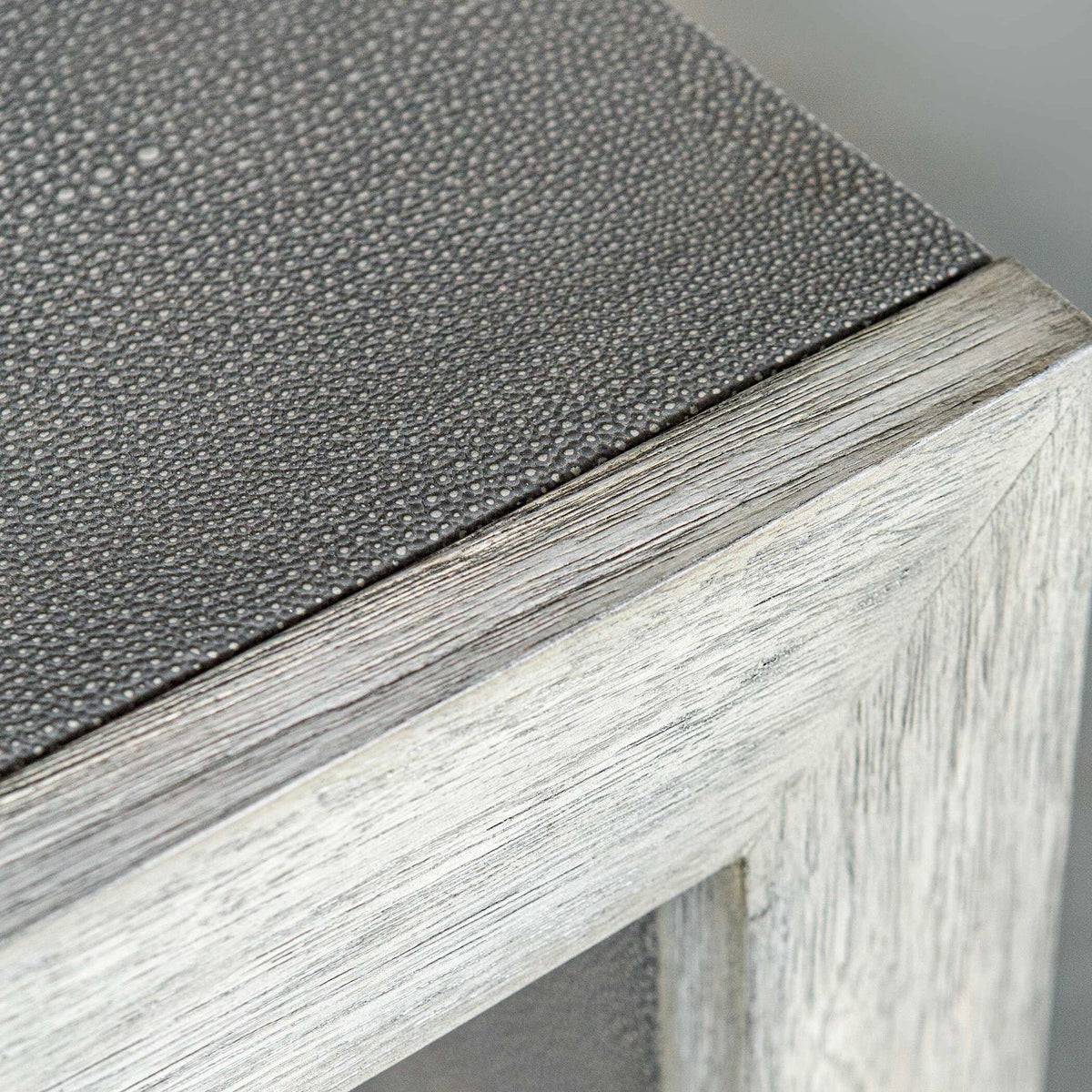 Aged Gray Console Table