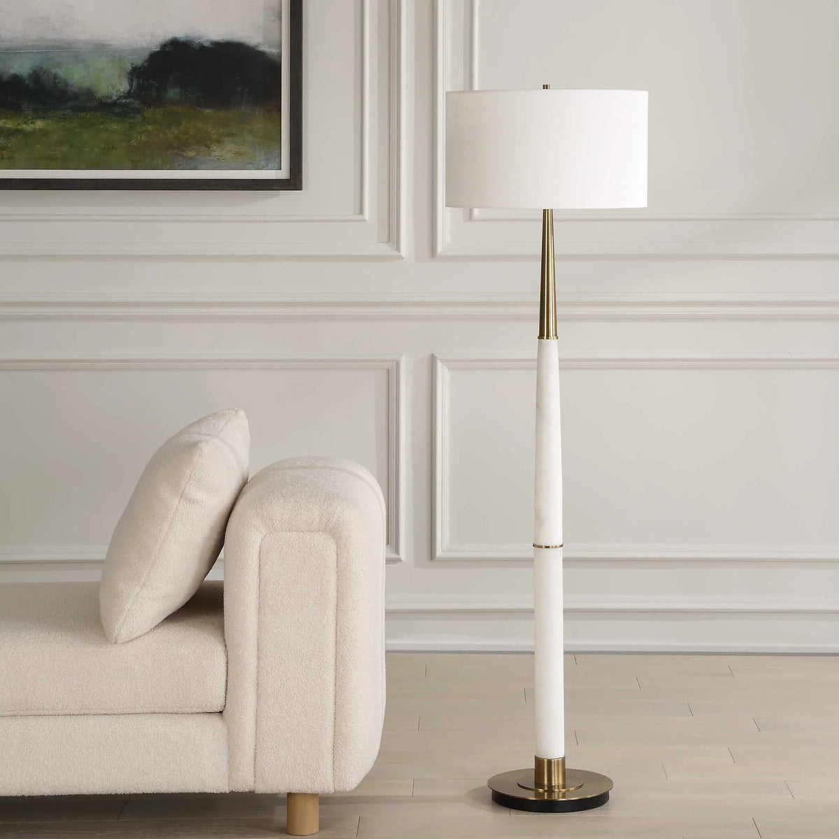 White Marble Floor Lamp
