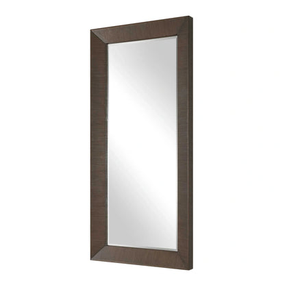 Tall Walnut Veneer Mirror
