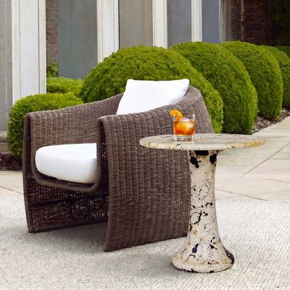 Indoor-Outdoor Stone Side Table