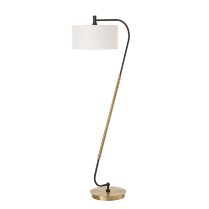 Curved Brass Floor Lamp