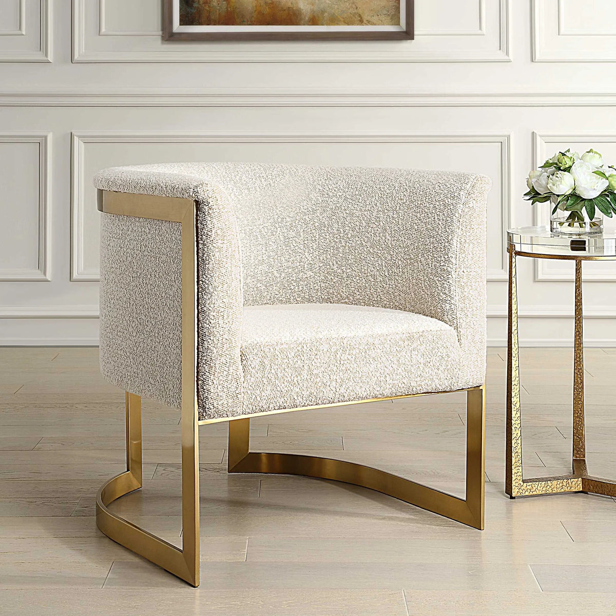 Plush Barrel Chair