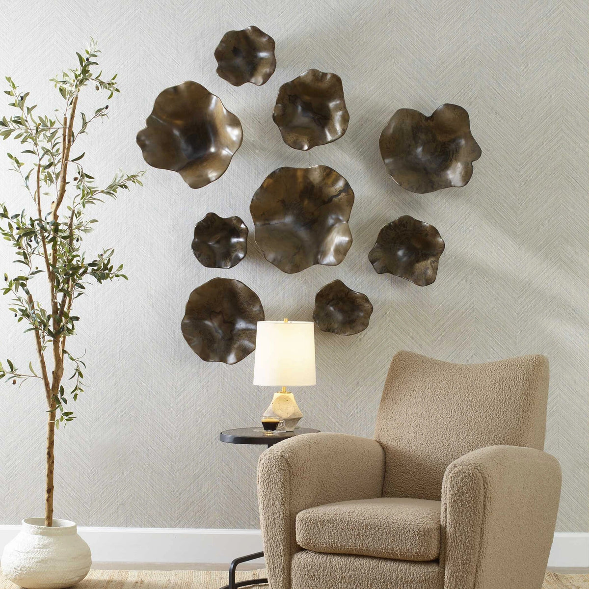 Wall Decor In Mocha Set/3