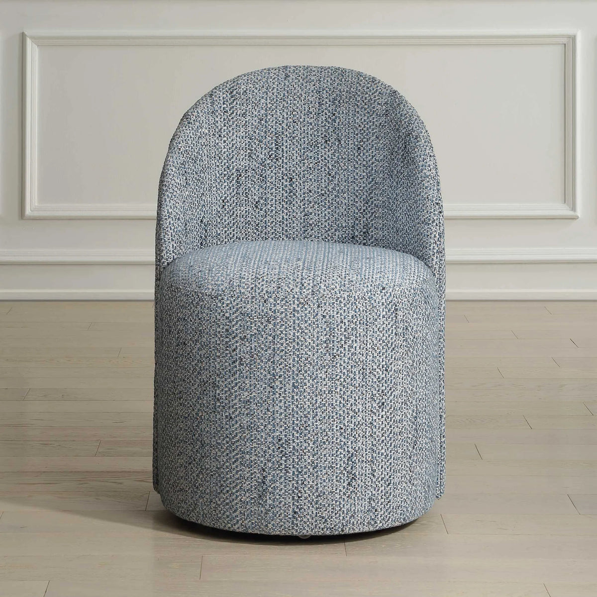 Denim Rolling Dining Chair