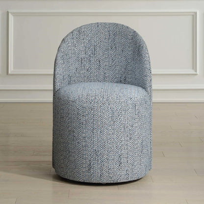 Denim Rolling Dining Chair