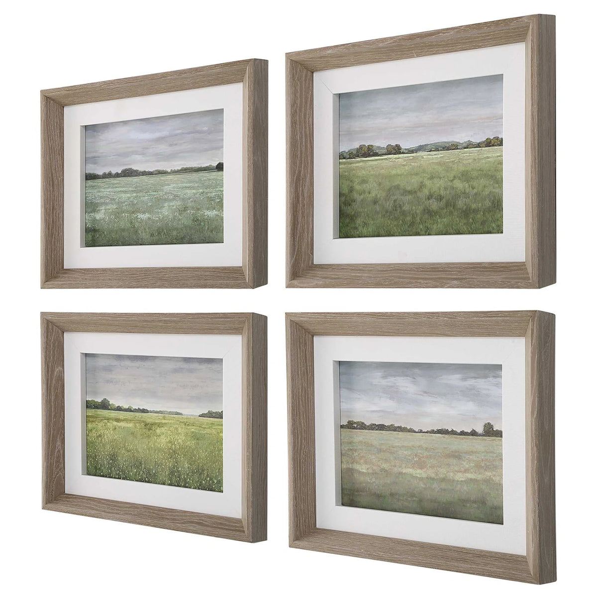 Framed Seasonal Landscape Prints, Set of 4