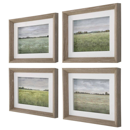 Framed Seasonal Landscape Prints, Set of 4