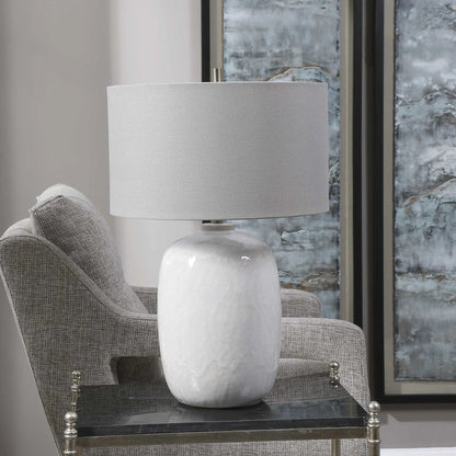 White Glaze Table Lamp