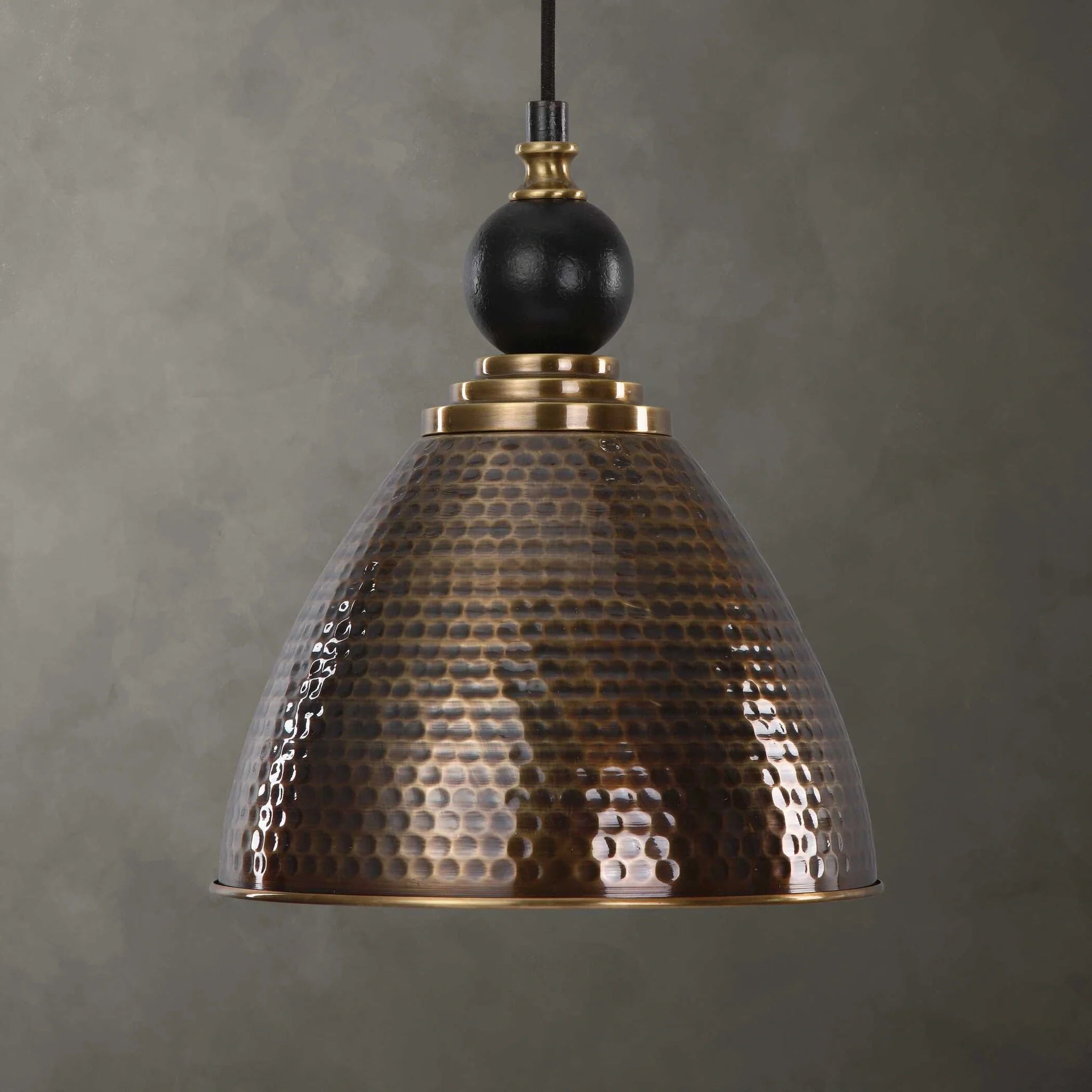 1 Light Antique Brass Pendant