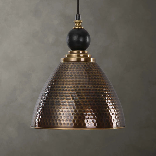 1 Light Antique Brass Pendant